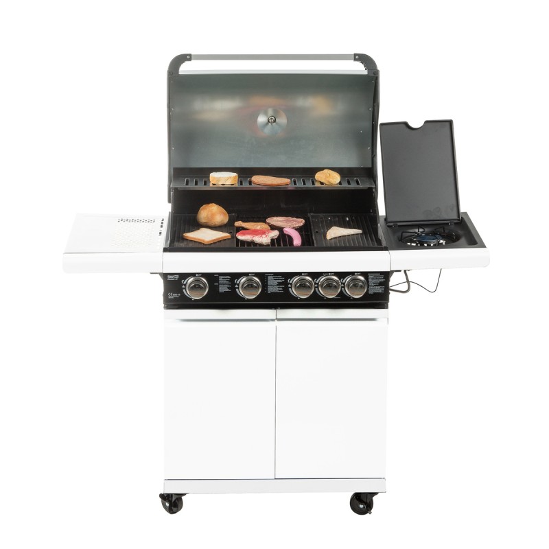 Barbecue au gaz CROSS BBQ Top Chef 4+1 blanc, Barbecue www.corastore.be